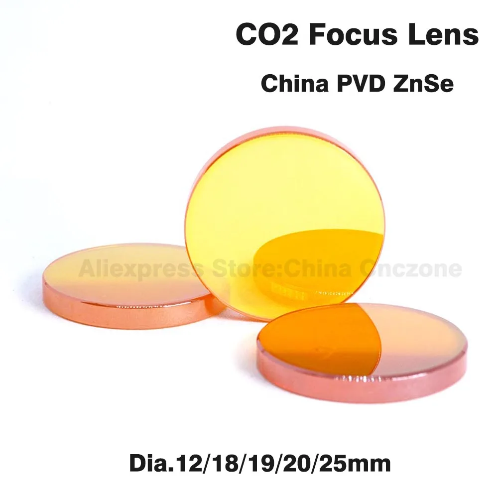 Фокусная линза CO2 PVD ZnSe диаметром 12 18 19 20 25 мм FL38.1 50 8 63 5 101 6 1 5-4 дюйма для лазерного