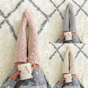 Зимние длинные теплые гетры, Вязаные гольфы, женские гольфы, Топпер для сапог, обтягивающие чулки, женские гольфы