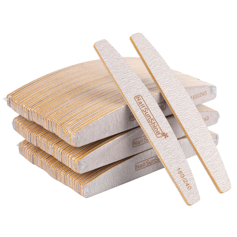 100 шт новая пилочка для ногтей крепкая наждачная бумага буферный блок 180/240