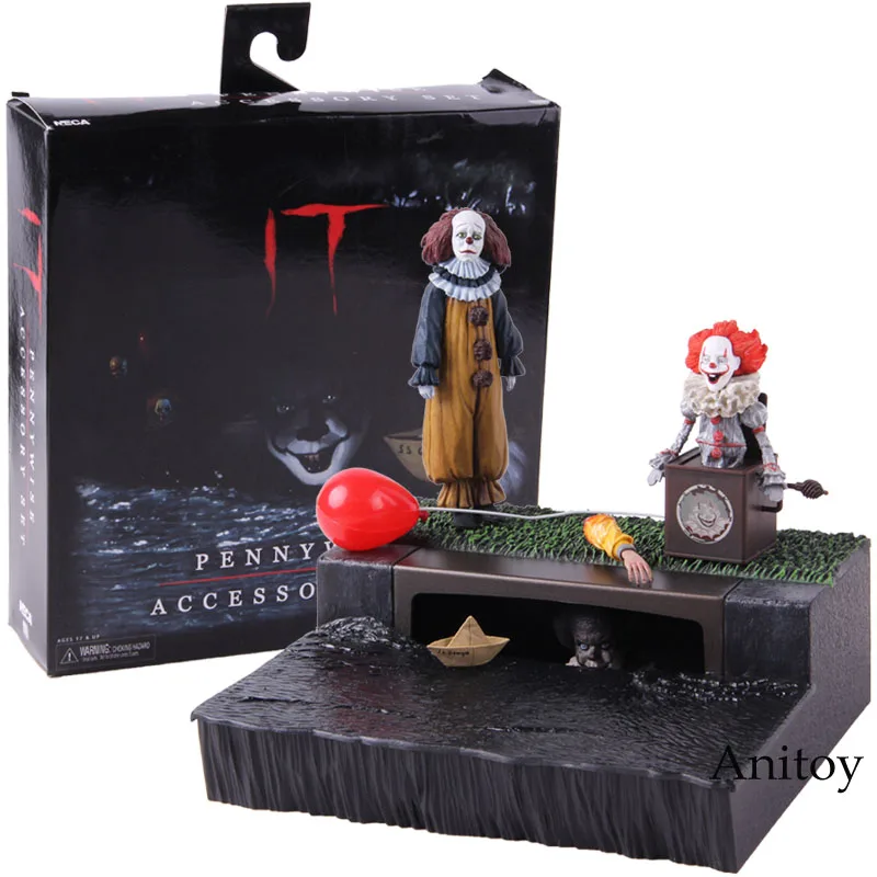 A with colorful box NECA Stephen King's It Pennywise набор аксессуаров ПВХ клоун Pennywise фигурка Коллекционная модель игрушки - Цвет: A with colorful box