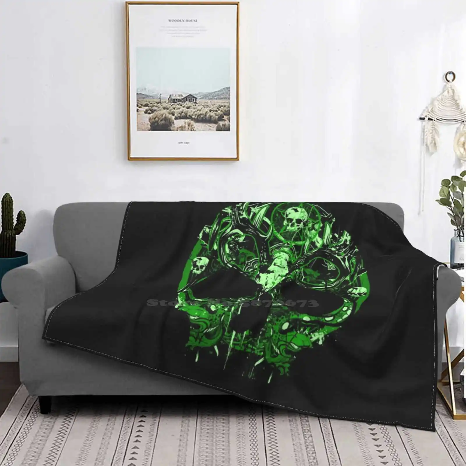 

Funda suave de calavera de culto, manta de todos los tamглинят, украшение дома, ropa de cama, Calavera, мертвая Мута, Reape