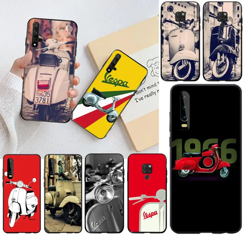 

YJZFDYRM Vespa Scooter DIY Luxury Phone Case for Huawei P40 P30 P20 lite Pro Mate 30 20 Pro P Smart 2019 prime