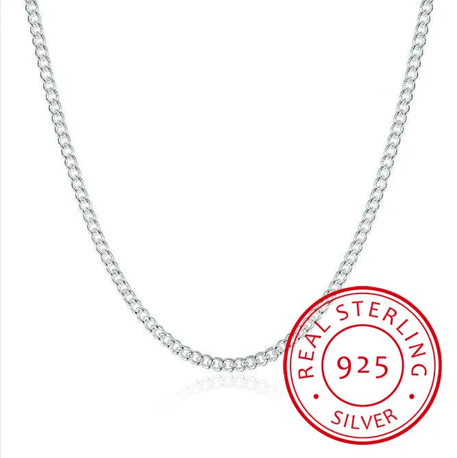 ORSA JEWELS серебряное ожерелье из натуральной 925 пробы, цепочка на цепочке с застежкой "Лобстер" для женщин и мужчин, ожерелье на цепочке, ювелирное изделие,, подарок OSC07