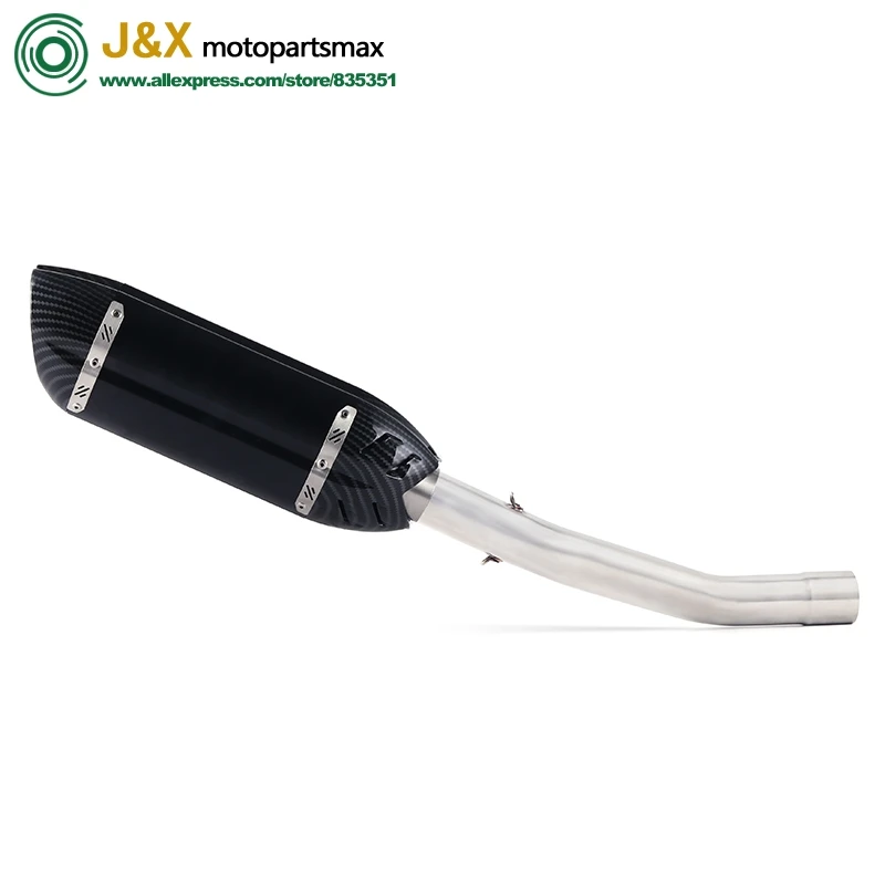 

Motorcycle Full Exhaust Escape System Modifid adapter Link middle bend pipe Slip On for kawasaki Ninja ZX-6R ZX6R 2008-2018