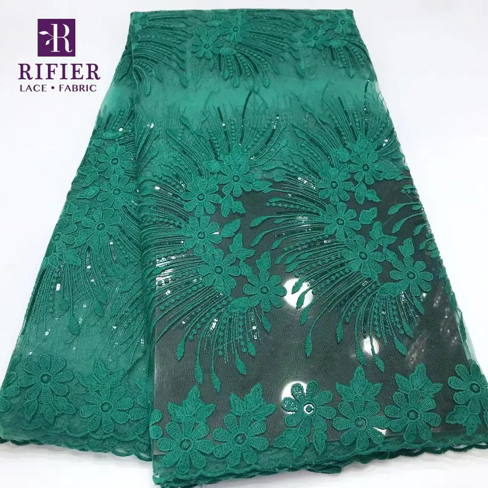 

Nigerian Dry Lace Fabric 2019 High Quality Laces White African French Sequins Fabrics Weding Bride Dress Milk Silk Cord Fabrics