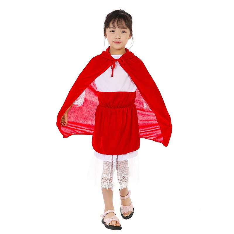 Комплект из 3 предметов Красная Шапочка платье для костюмированной вечеринки и