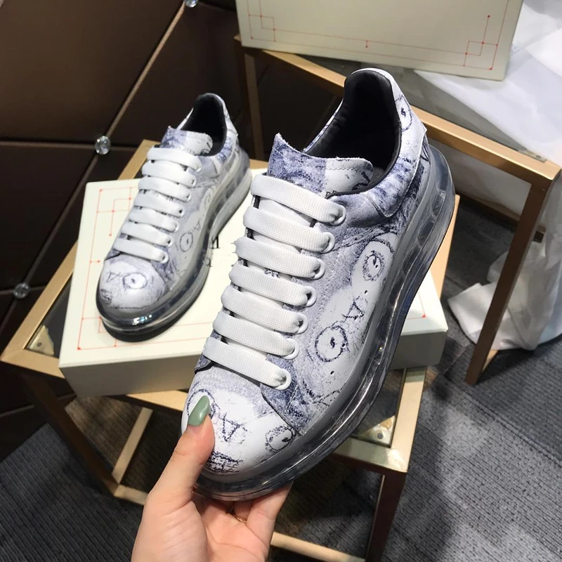 

Women Sneakers Flat Platform Mixed Color Casual Lace Up White Shoes Ladies Round Toe Sping Luxury Chaussure Luxe Femme Shoes 41