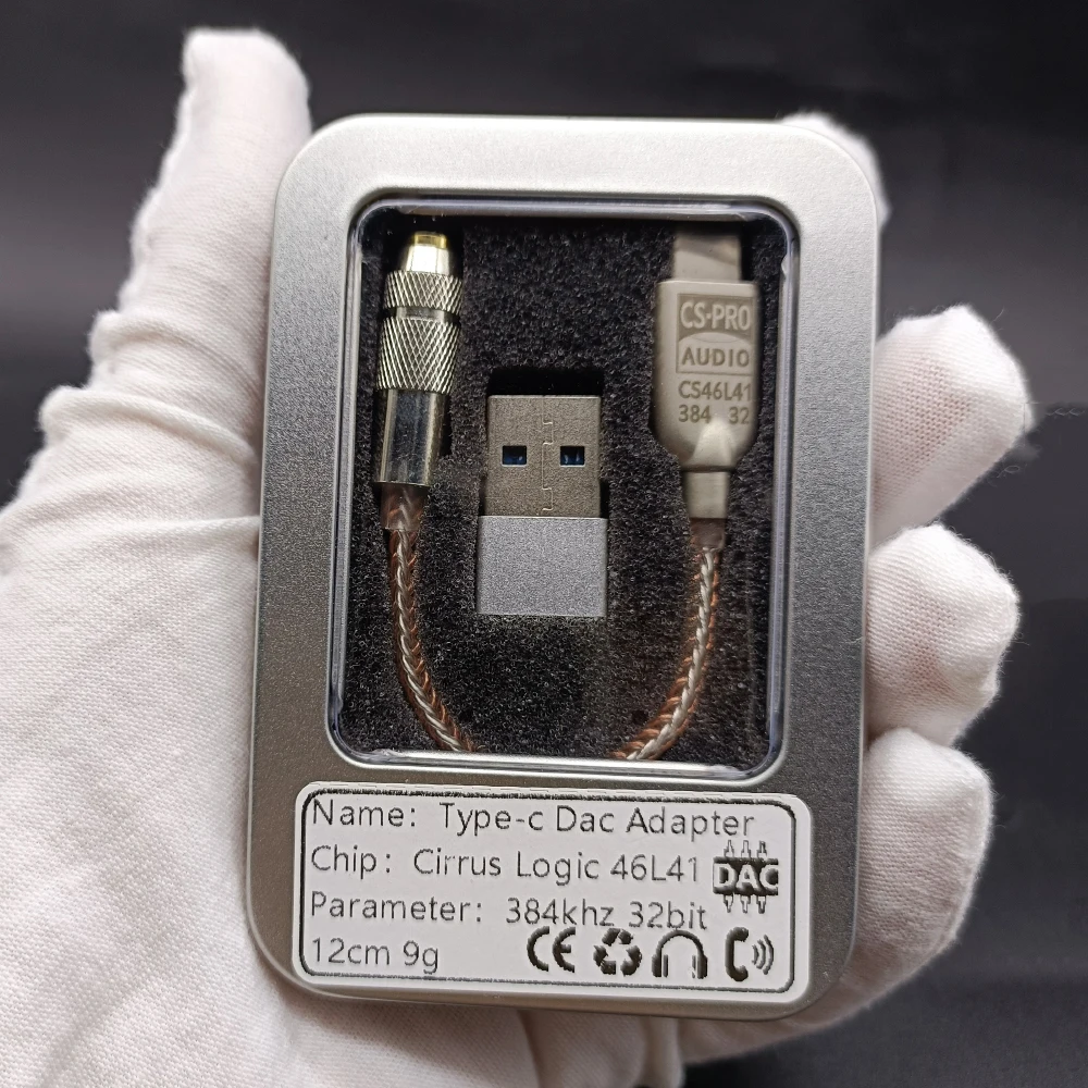 cs46l41 converter type c to 3 5mm hifi digital earphone amplifier decoding dac audio adapter wire for ipad android win10 call free global shipping