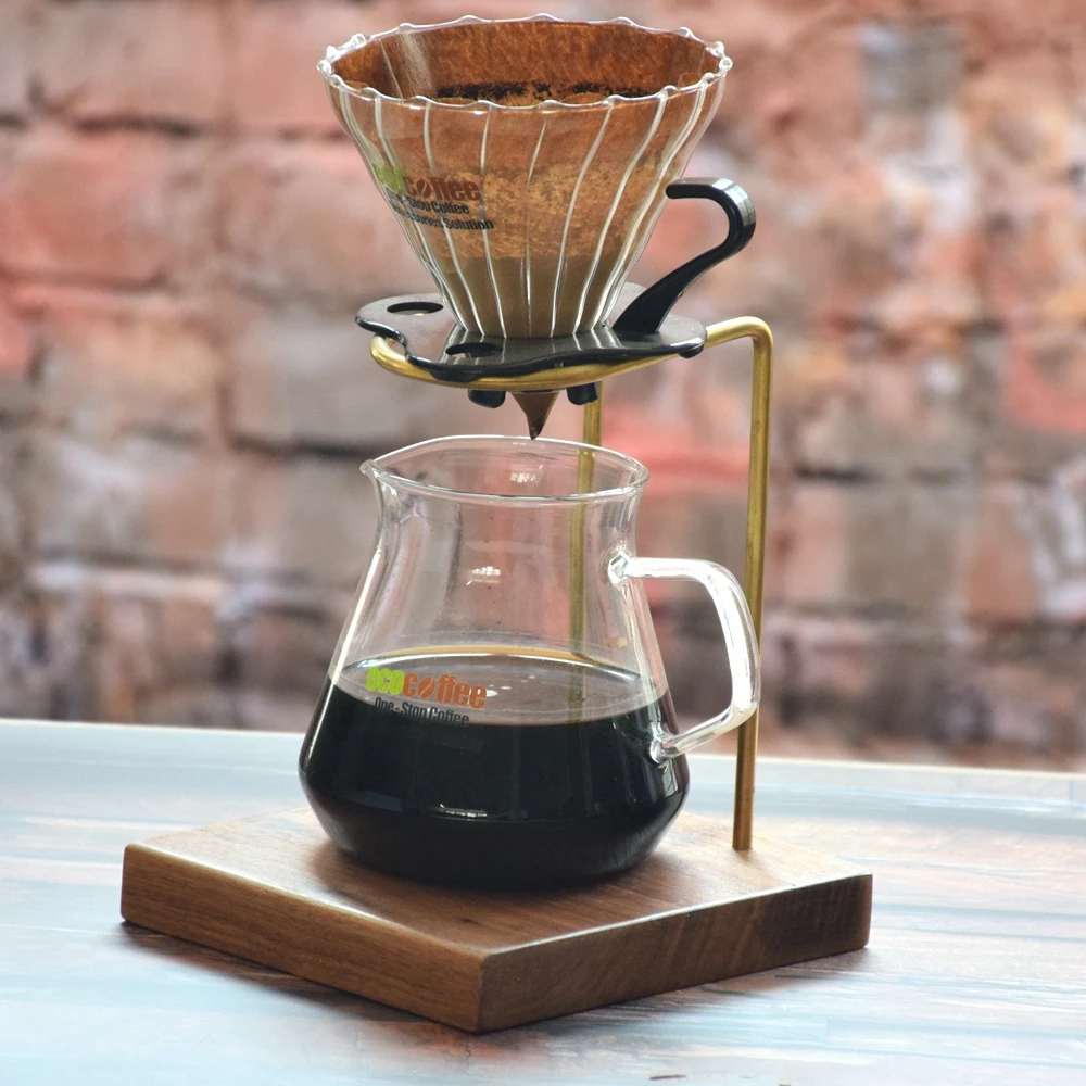 Эко кофе новинка 100% деревянная капельная станция V60 бариста ручная