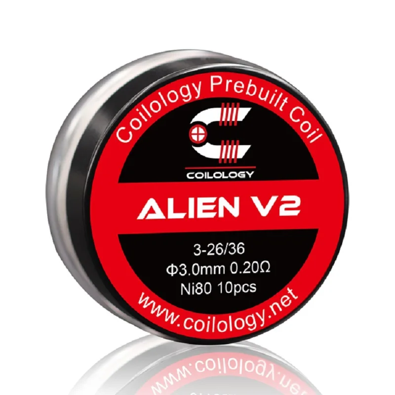 

Coilology Alien Version 2 Ni80 Premade Coils 0.2ohm 0.3ohm 0.36ohm Resistance Wire for RTA Tank Rda Atomizer Vape Accessory