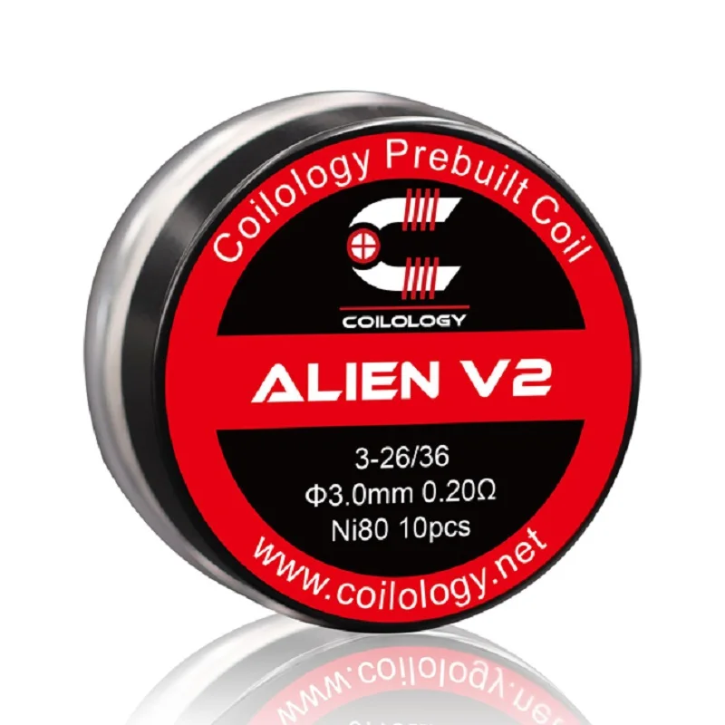 Coilology Alien версия 2 Ni80 готовые катушки 0.2ohm 0.3ohm 0.36ohm провод сопротивления для RTA бак