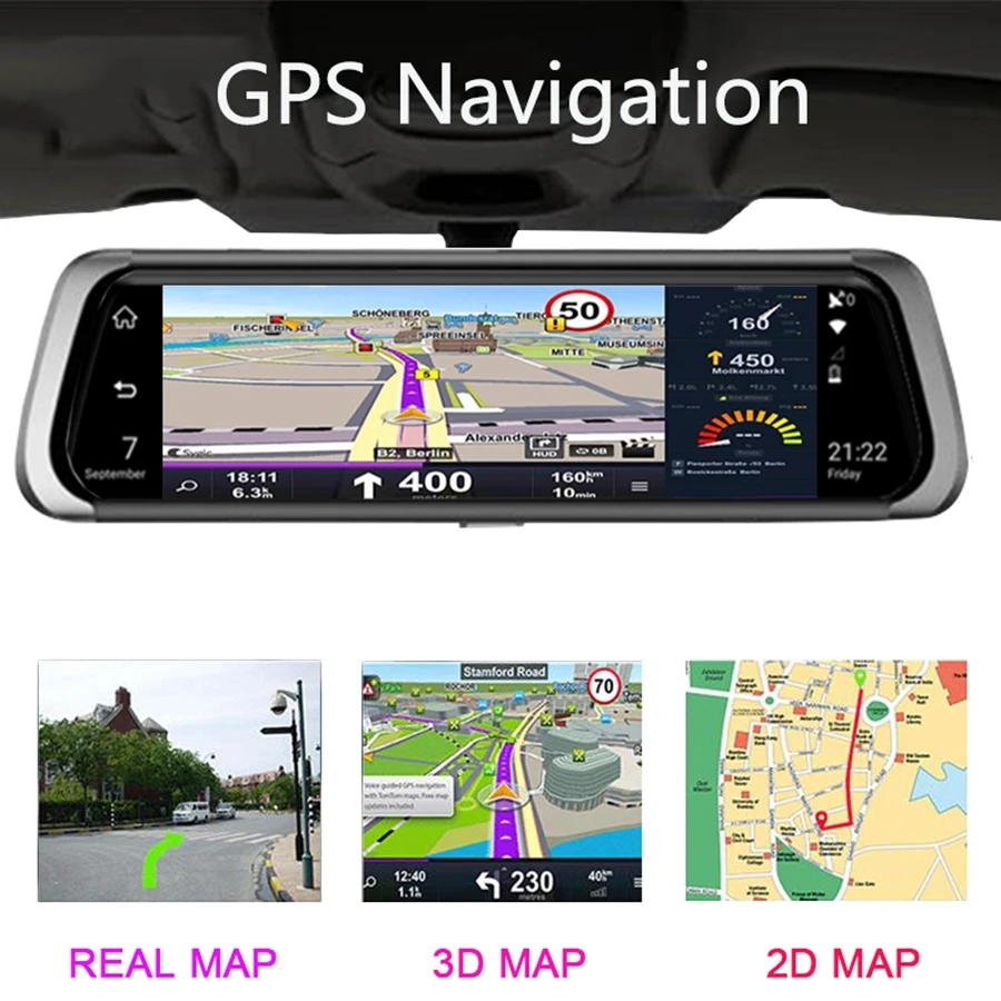 Jiluxing D06S 1080P 4G Автомобильный видеорегистратор gps навигация WiFi Bluetooth 1" полный экран Сенсорные Автомобильные камеры зеркало две камеры ночного видения