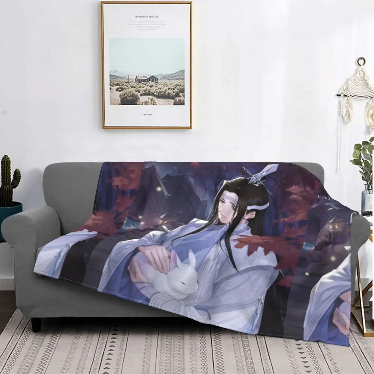 

Mo Dao Zu Shi одеяла фланелевые Текстильный декор Lan Wanji дышащие Теплые Пледы для постельных принадлежностей