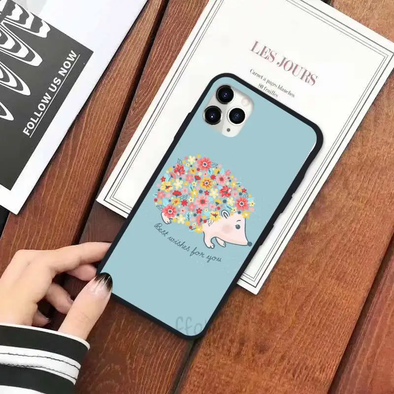 

Cute cartoon hedgehog animal Phone Case for iPhone 11 12 mini pro XS MAX 8 7 6 6S Plus X 5S SE 2020 XR