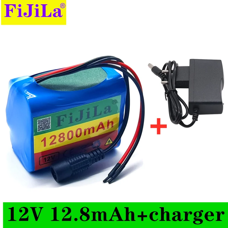 

3S2P 12V 12800mah battery 18650 Li-ion 12.8 Ah Rechargeable batteries with BMS Lithium Battery packs Protection Board +Charger