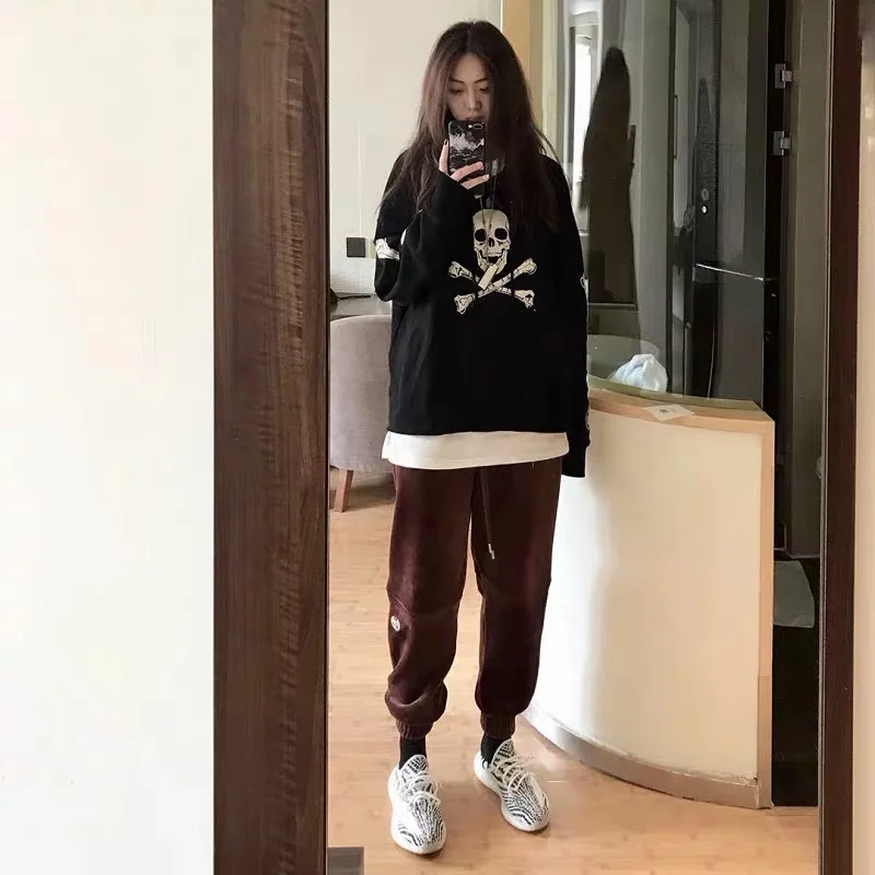 

VLONE Skull Man Hoodies Cotton Sweatshirts Men Clothing Sweatshirt Woman Women's USA Brand Harajuku Hip Hop Friends Streetwear