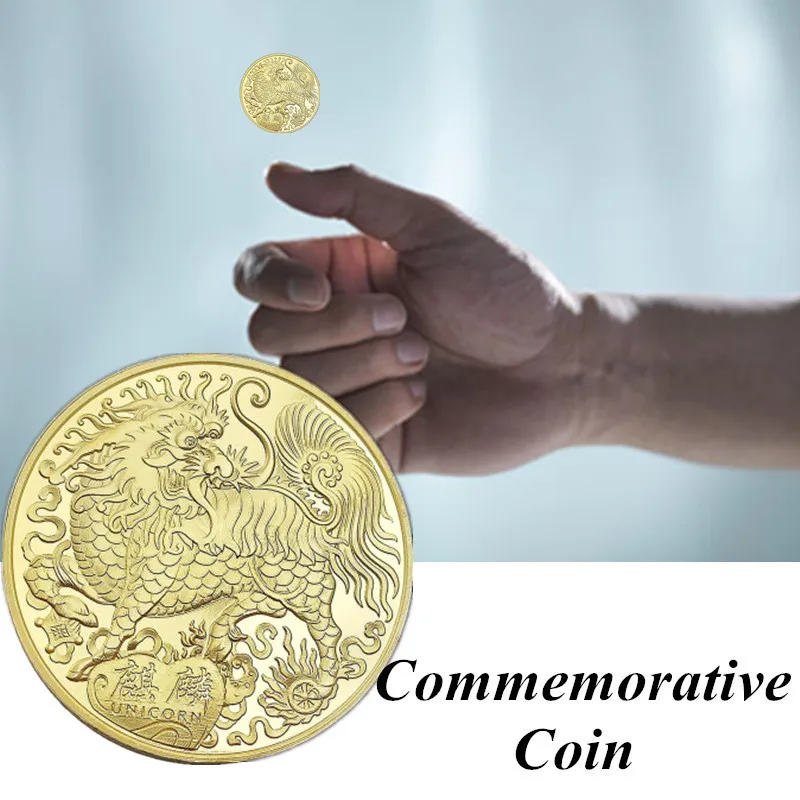 

Chn3y Souvenir Gold Plated Coin Collectible Gold Coins Creative Gift Commemorative Coin