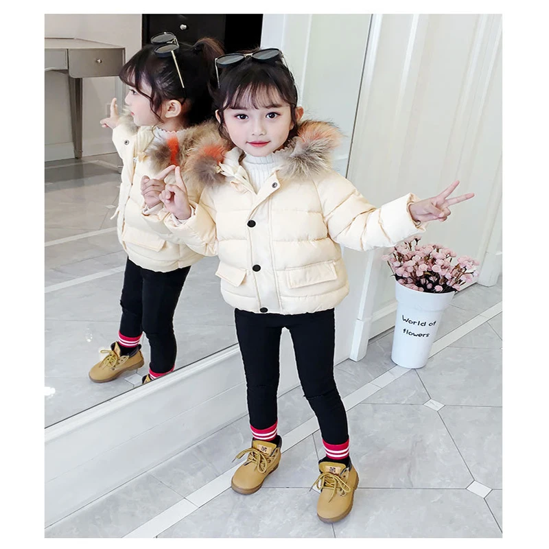 2019 New Winter Warm Jackets For Girls Coat Baby Clothes Jacket Kid Hooded Zipper Outerwear Parka Children | Детская одежда и