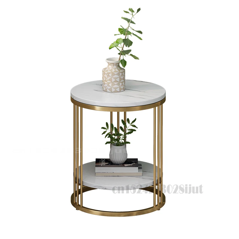 

Nordic светильник класса люкс Мрамор столик простой диван боковой шкаф в Гостиная креативный двойной слой Хранения угловой стол