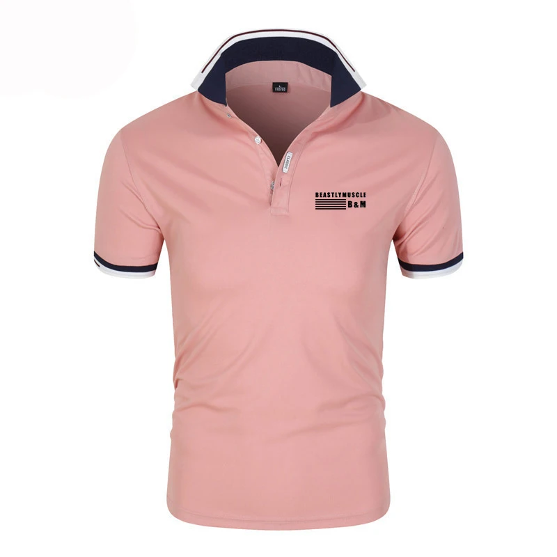 

Good Quality 2021 New Summer Brand Mens Short Sleeve Polos Shirts Casual 100% Cotton Lapel Clothes Fashion Male Slim Tops M-XXXX