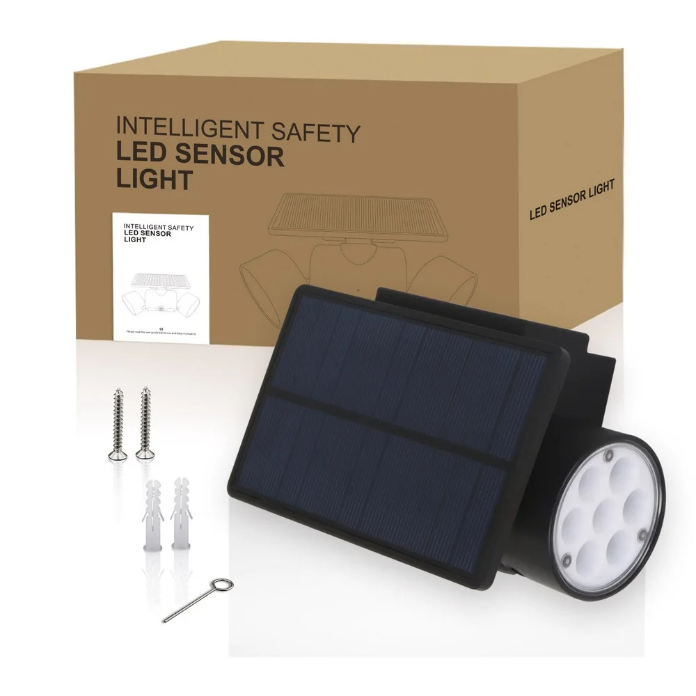 

30 LED Solar Light PIR Motion Sensor Double Head Adjustable Angle Solar Garden Lamp Outdoor Waterproof Wall Lights Energy Solar