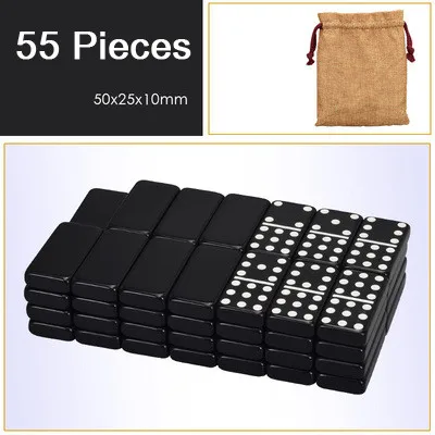 55 Pcs-11 Высокое качество Акриловые игры домино Pai Gow 28 шт. двойные 6 домино настольные игры цвета домино Jogos De Tabuleiro подарок 48*24*7,5 мм - Цвет: 55 Pcs-11