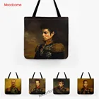 Знаменитая голливудская кинозвезда певица знаменитости красивая старинная искусство общего искусства хлопковая льняная сумка через плечо картина маслом художественная сумка-тоут