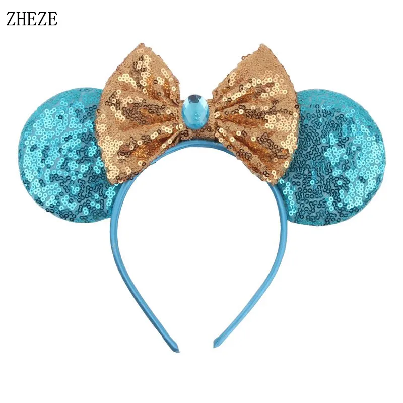 4 шт./лот новые красочные детские повязки на голову мышь повязка с блестками банты
