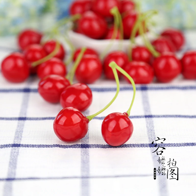 Многоразовая имитация вишни искусственные красные фрукты модель для фотостудии