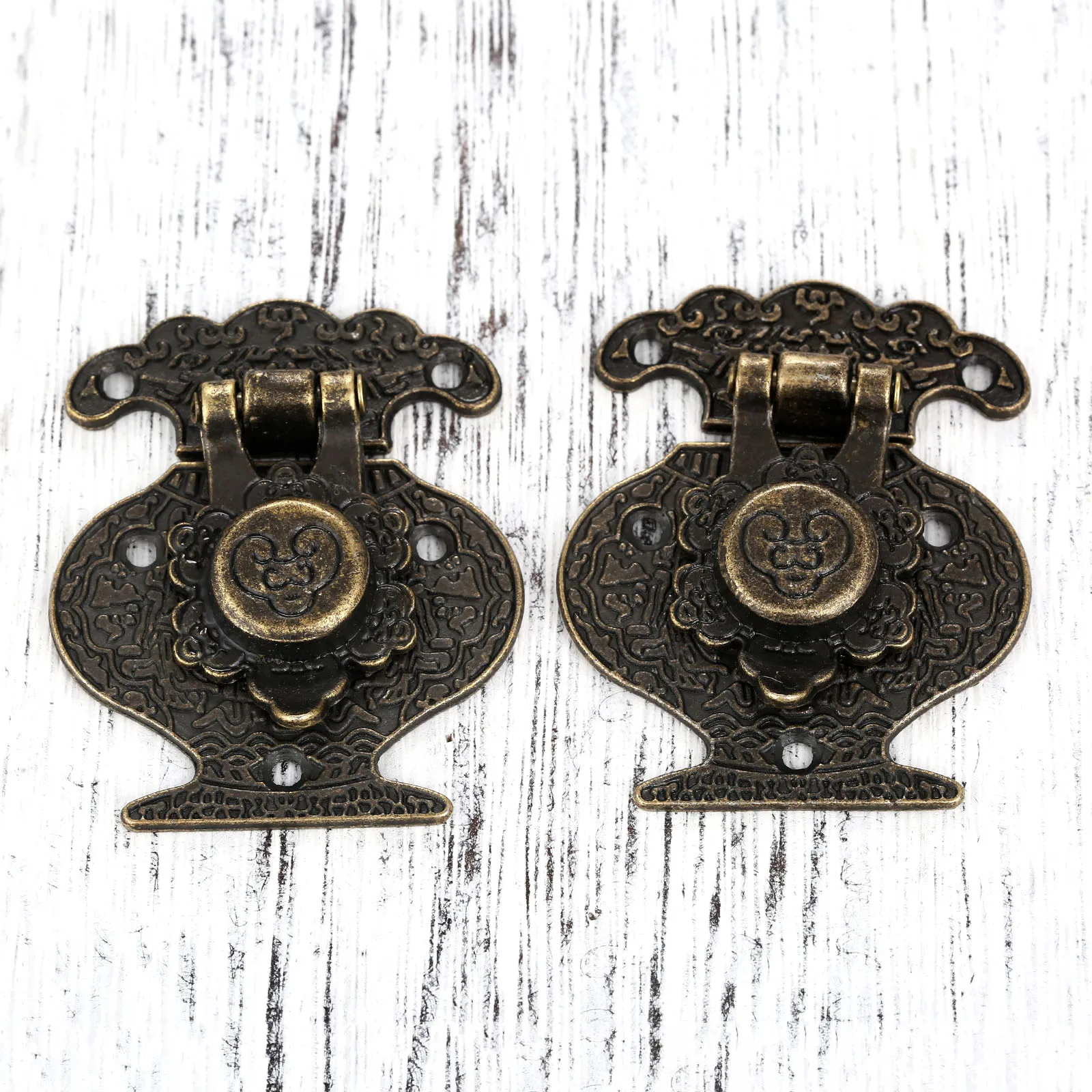 2 шт. античная бронза коробка защелка фиксаторами 40*51 мм ремешок с пряжкой