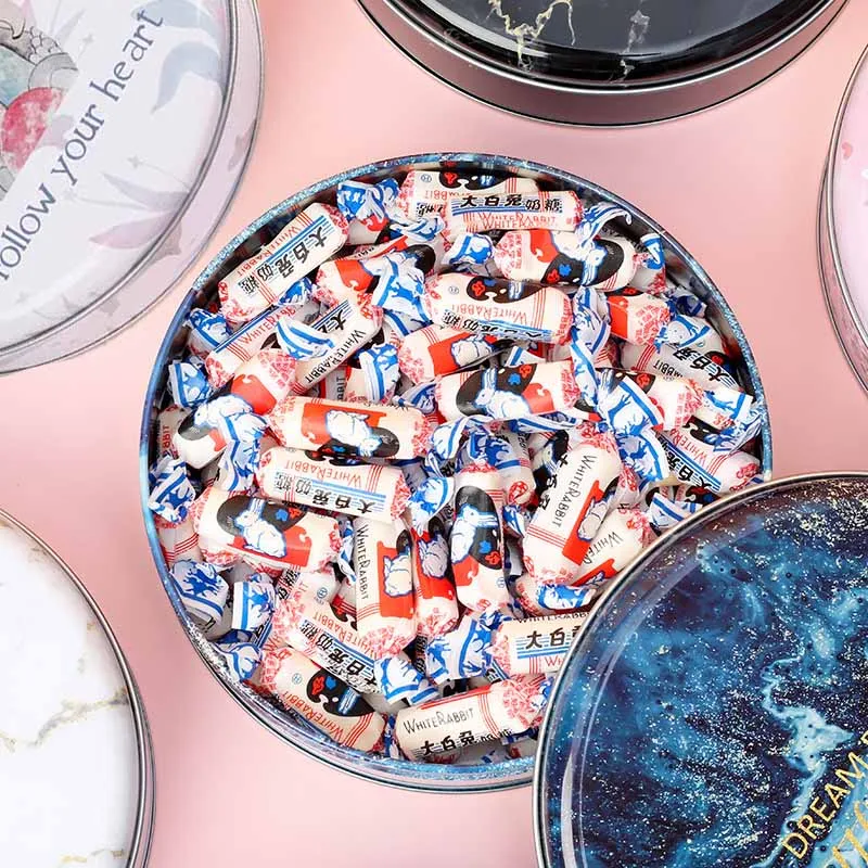 Большая жестяная коробка для печенья конфет домашняя десертов молока пустая