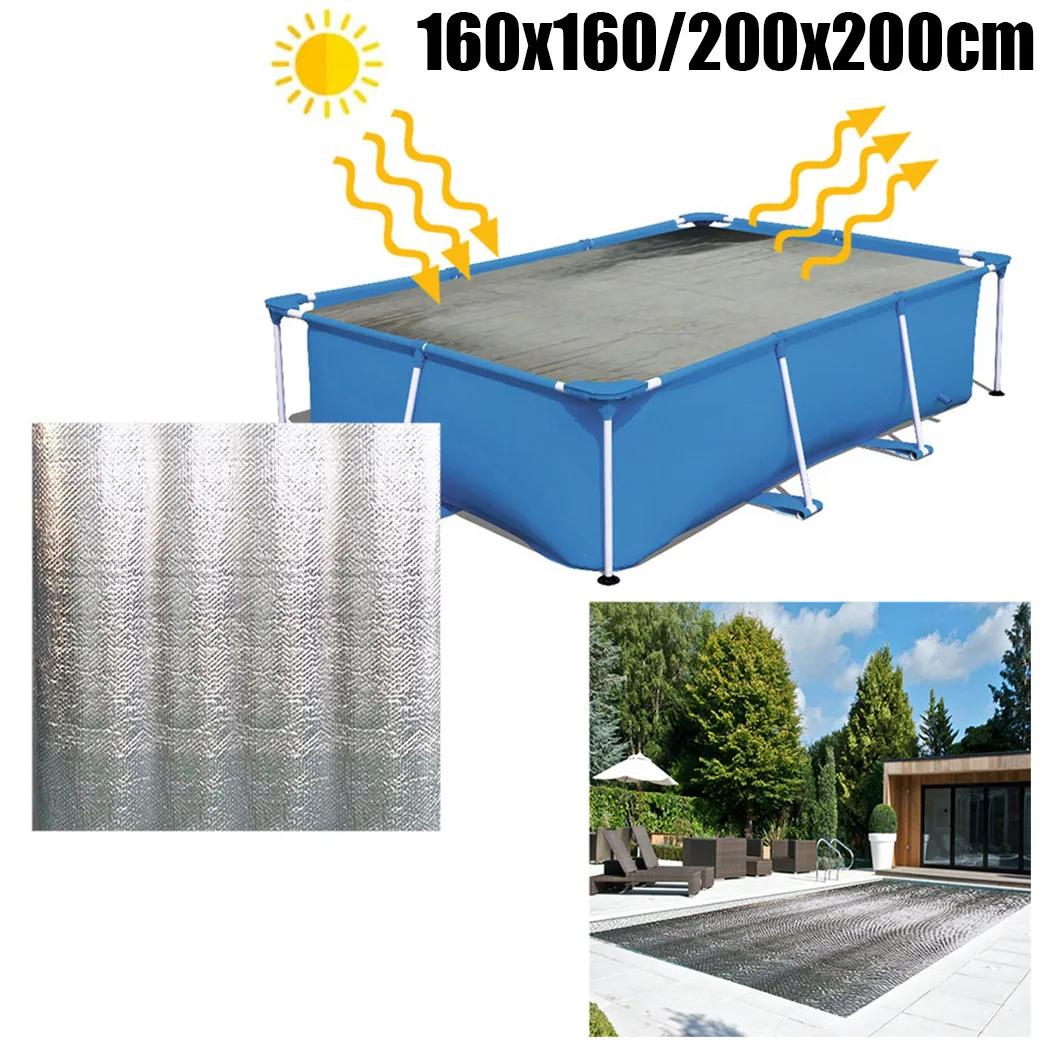 

Square Swimming Pool Cover Waterproof Anti-UV Anti-sunbrun Solar Insulation Film Swim Pool Cover Thermal Insulation Pool Film