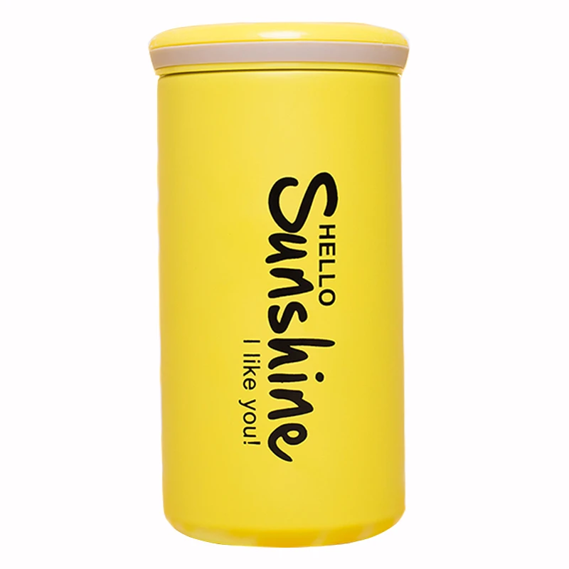 350 мл термос чашка из нержавеющей стали черная кофейная кружка милый детский для