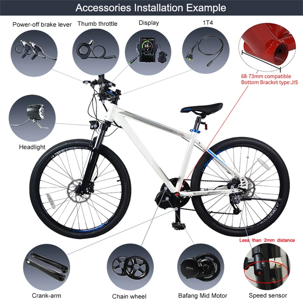 На складе ЕС нет налога! Bafang 36V 350W Электрический конверсионный набор для