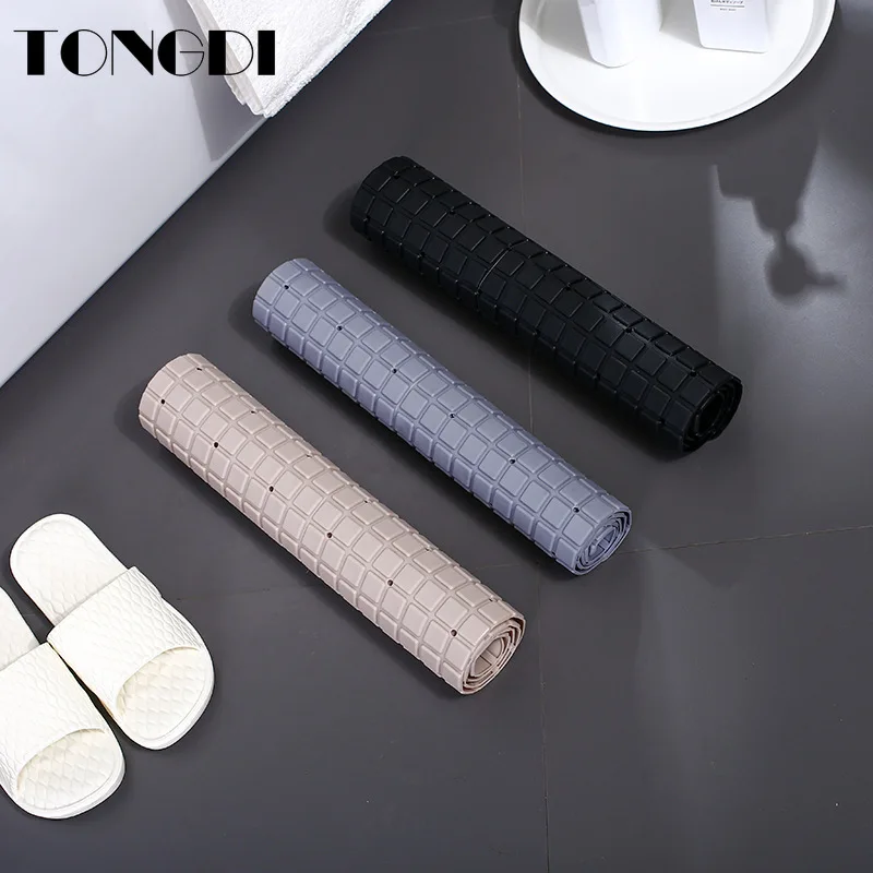 Коврик TONGDI из ПВХ на присоске для ванной комнаты безопасный экологически чистый