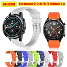 Ремешок силиконовый для Huawei Watch 2 3GT 2 42 47 GT 2E, браслет для Amazfit BIp S, Huawei watch GT2, 20 мм 22 мм, Easyfit