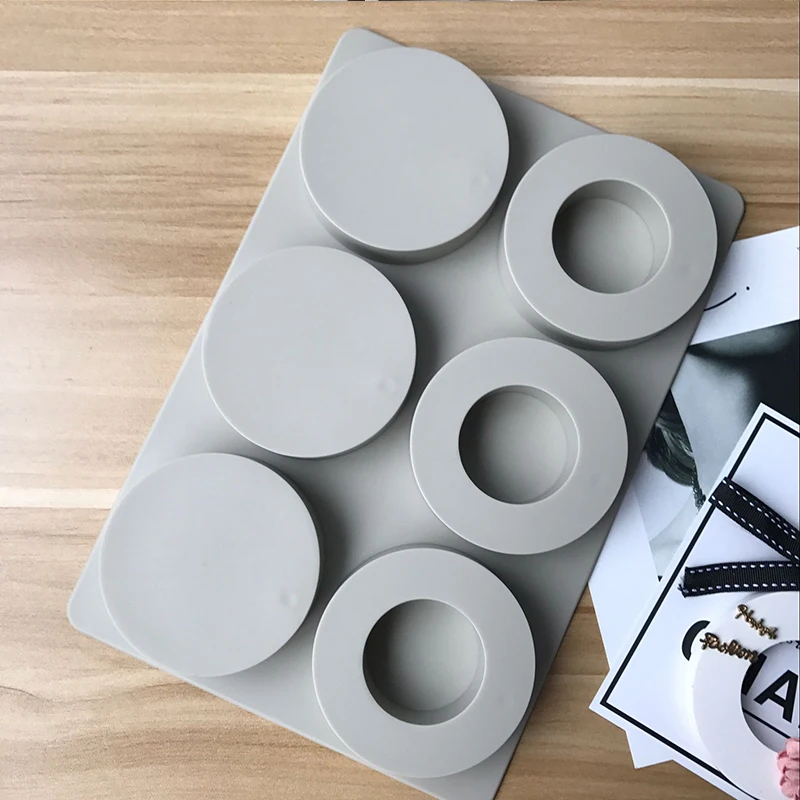 Воск для ароматерапии плесень твердый аромат гипсовая форма три круглых кольца