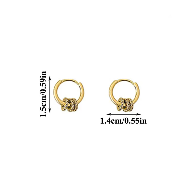 

New Fashion Circle Ear Cuff Retractable Earrings for Women Men Gold Huggie Unisex Double Piercing Hoop Earing Female Brincos