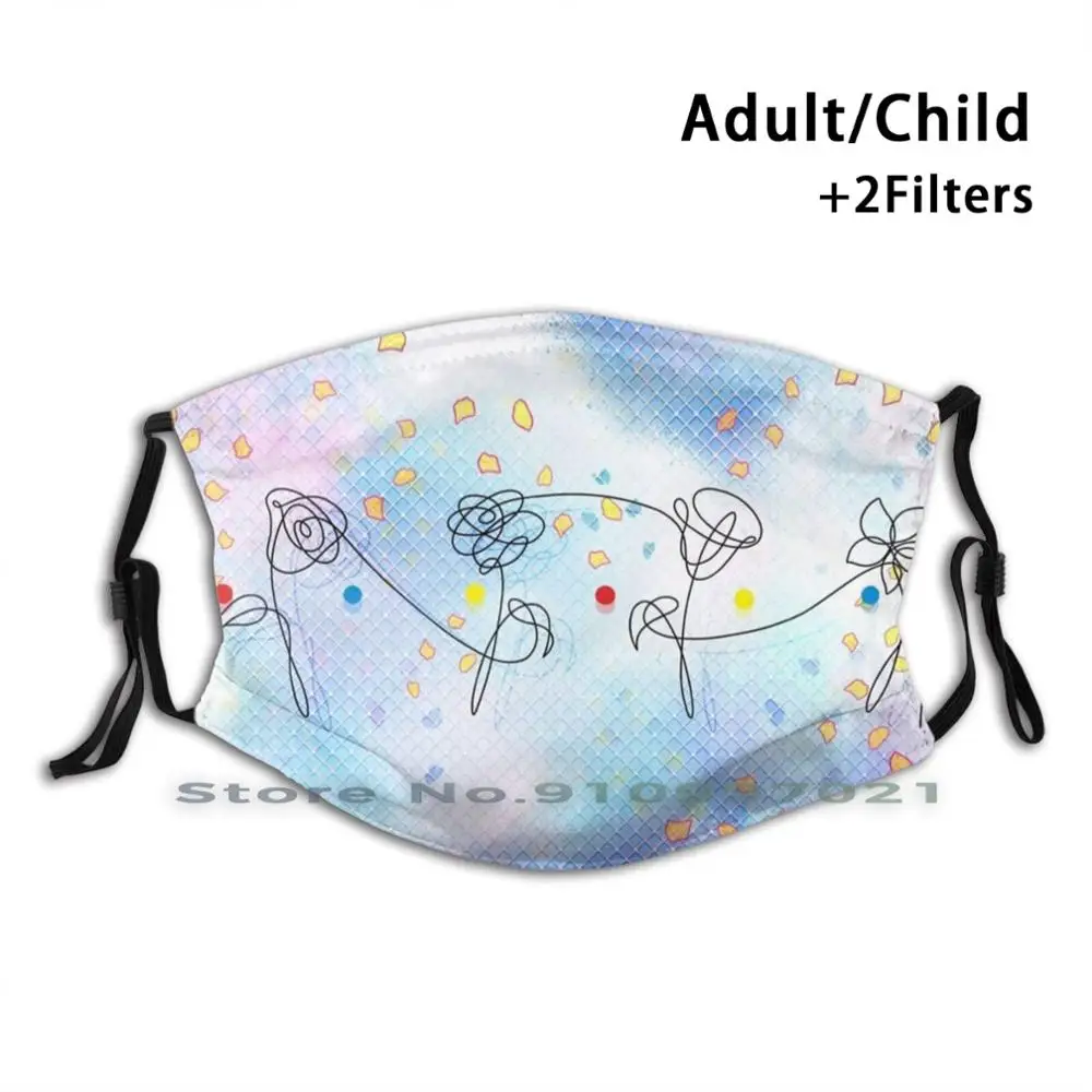 

Многоразовая маска с принтом молокория Pm2.5, модная маска для лица с фильтром для детей и взрослых, Jungkook Jeon Jungkook, молокория Kpop, музыка