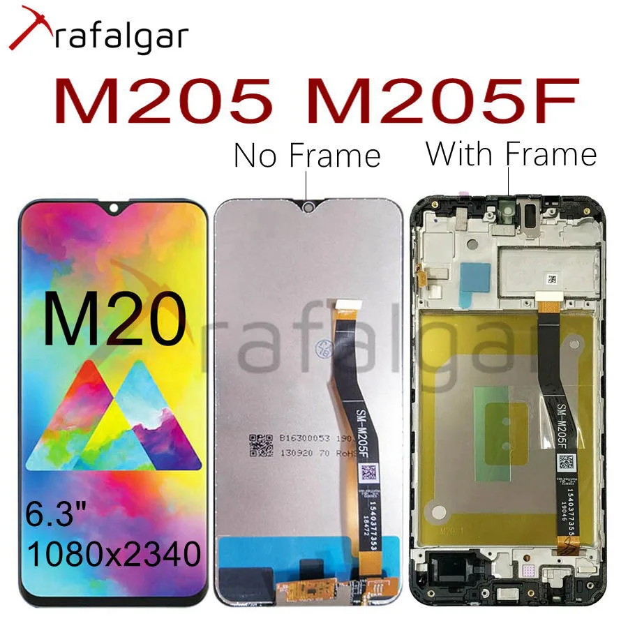 ЖК дисплей для SAMSUNG GALAXY M20 M205 M205F/DS M205FN/DS M205G сенсорный экран с цифровым