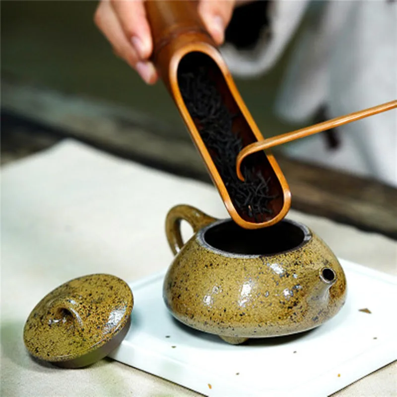 

Yixing Raw Ore Sesame Section Mud Wood Fired Stone Scoop Teapot Purple Sand Pot Pottery Handmade Beautiful Gongfu Teaware 170cc