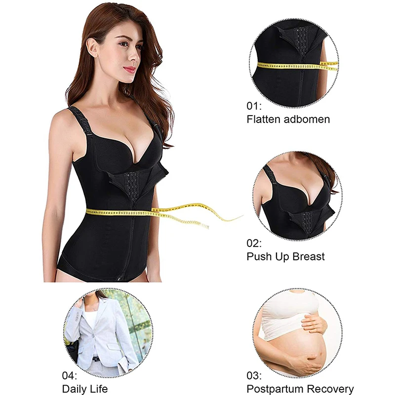 Женский корсет для тренировок на талии жилет молнии Корректирующее белье тела