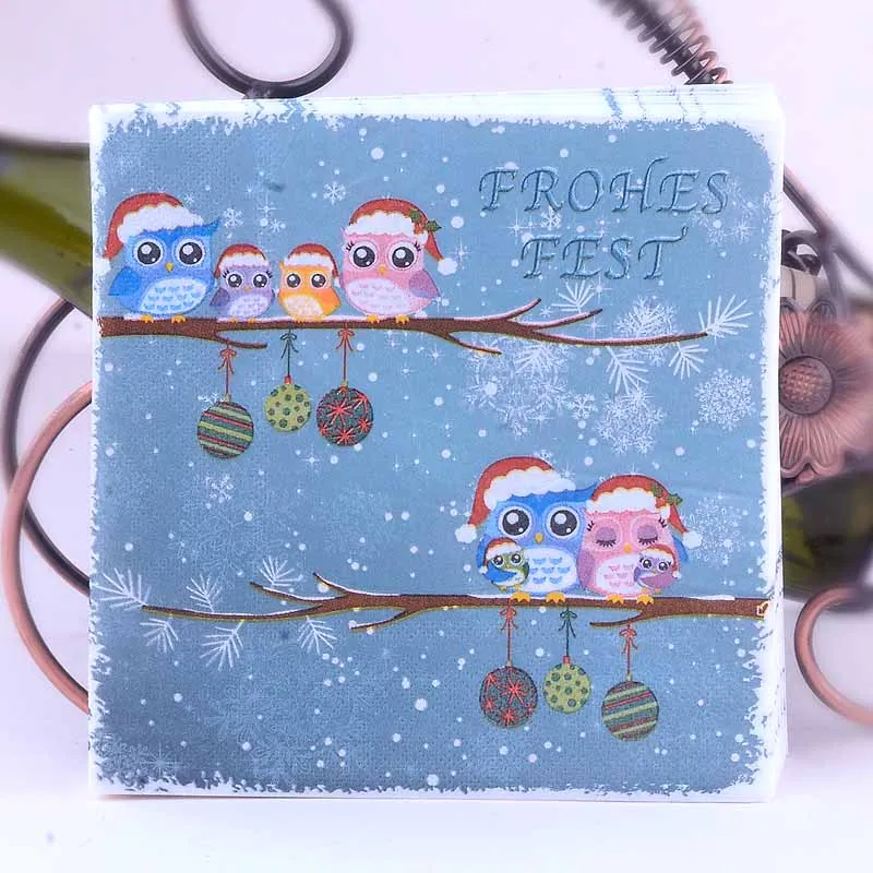 10 шт милая сова мягкая здоровая салфетка для декупажа бумажная девственница