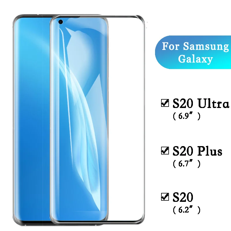 Закаленное защитное 3D стекло для samsung galaxy s20 ultra plus|Защитные стёкла и плёнки