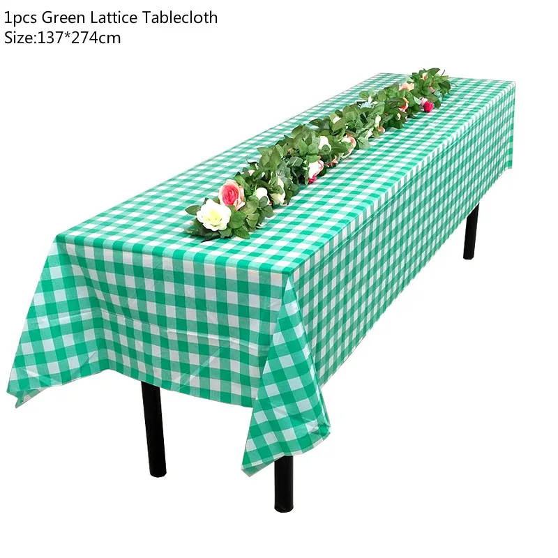 Tablecloth A3 Красочные бумажные стаканы в полоску и тарелки одноразовые трубочки салфетка на свадьбу День рождения, детский душ фестиваль столовая посуда все для праздника - Цвет: Tablecloth A3