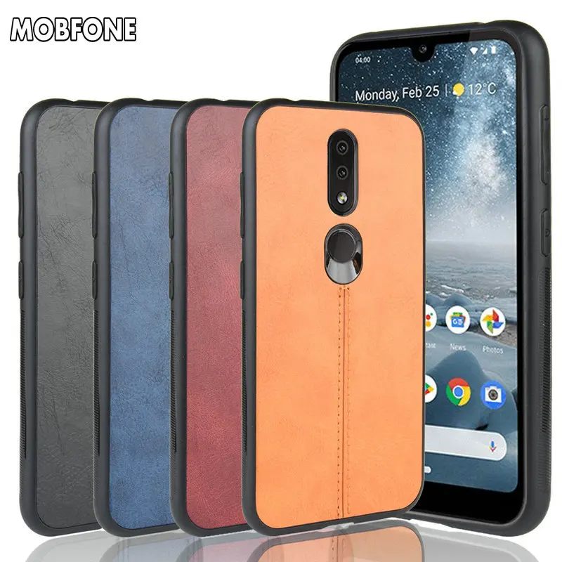 Чехол из ПУ кожи премиум класса для Nokia 4 2 повседневная задняя крышка бизнес