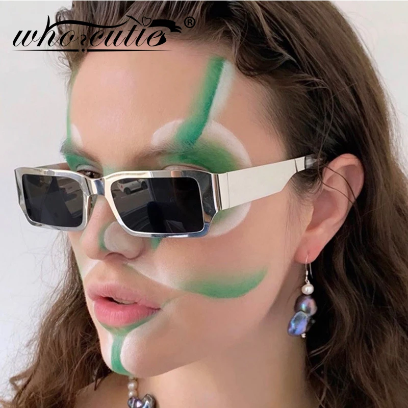

Ретро металлические прямоугольные солнцезащитные очки в стиле стимпанк для женщин, модель 2021 года, фирменный дизайн, прямоугольная массивная оправа, женские солнцезащитные очки в стиле панк, S446