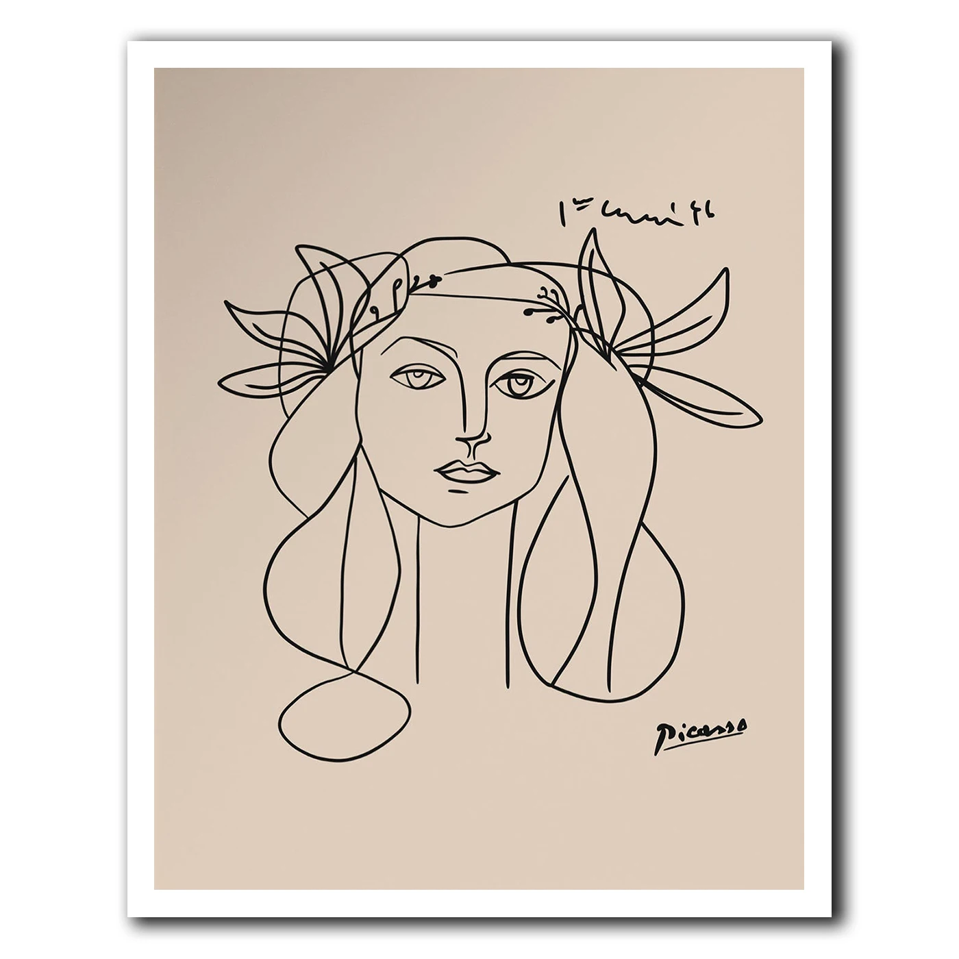 

Picasso Woman Portrait Sketch Print, One Line Drawing, Picasso Sketch Print, Mid Century Wall Art, Minimalist Wall Decor