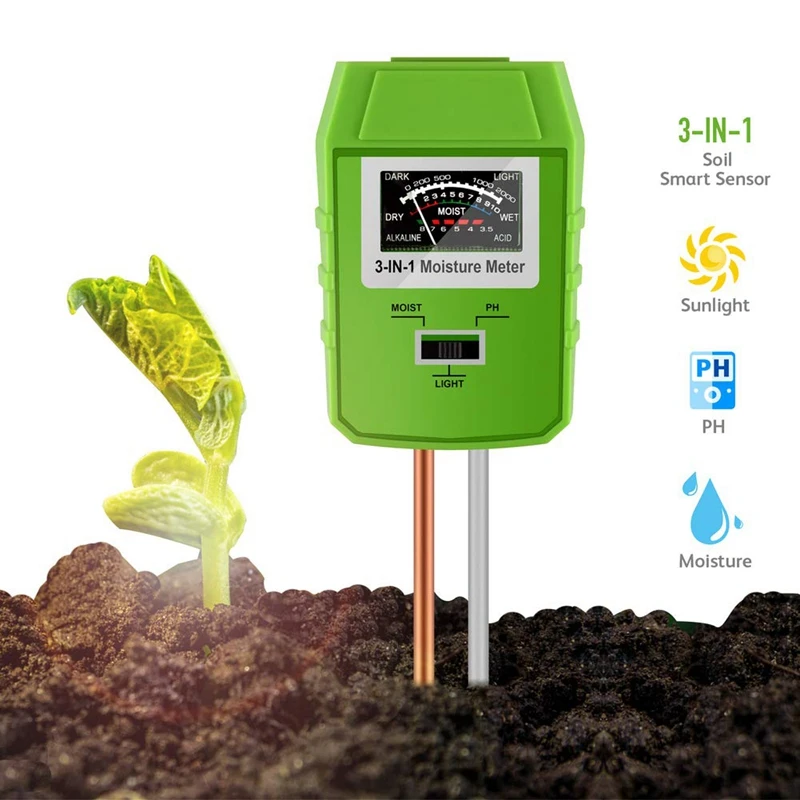 Почвы Тесты комплект Модернизированный Смарт 3-в-1 почвы Свет/устройство контроля