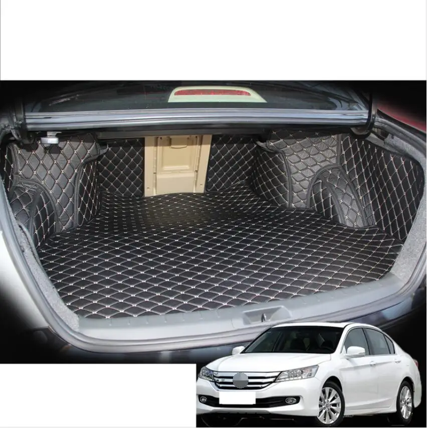 

for Leather Fully Coverage Car Trunk Mat Cargo Liner for Honda Accord 2008 2009 2010 2011 2012 5d Rug Carpet Accessories